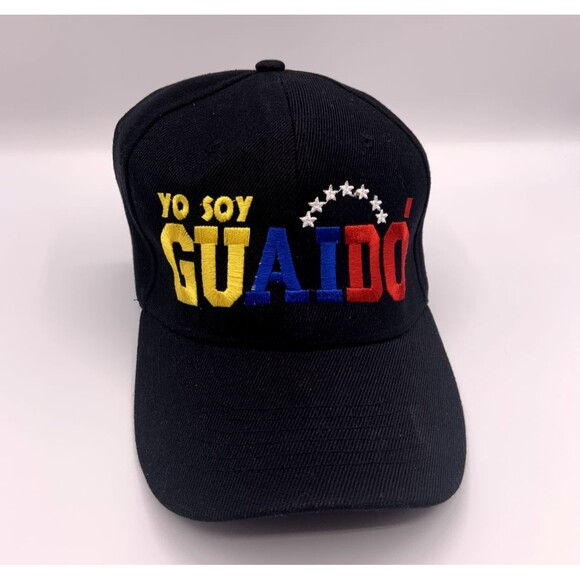 Men's Black Baseball Cap Embroidered "Yo Soy Guaido" One Size - Picture 1 of 2